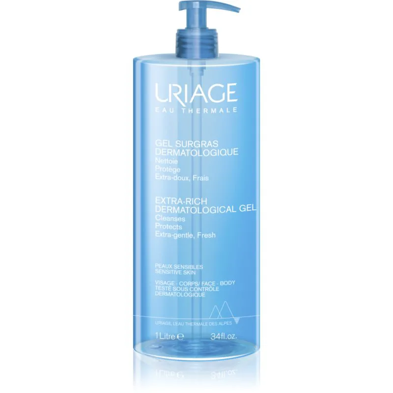 Uriage Hygiène Extra-Rich Dermatological Gel τζελ καθαρισμού Για πρόσωπο και σώμα 1000 ml