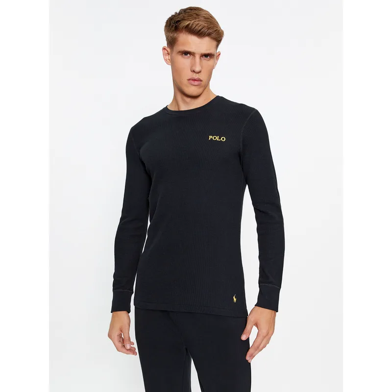 Polo Ralph Lauren Μπλούζα πιτζάμας 714899615004 Μαύρο Slim Fit