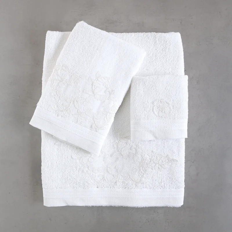 Σετ πετσέτες μπάνιου 3 τεμ. RHEA WHITE, RYTHMOS HOME