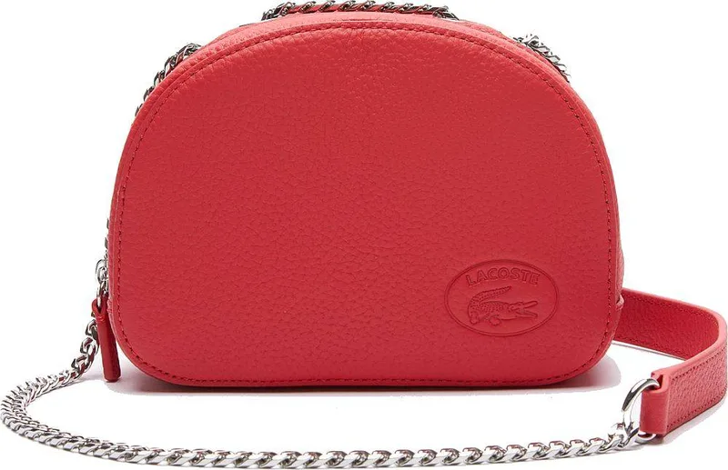 ΤΣΑΝΤΑ ΩΜΟΥ LACOSTE CROCO GRAINED LEATHER NF3800NL J12 ΚΟΚΚΙΝΟ