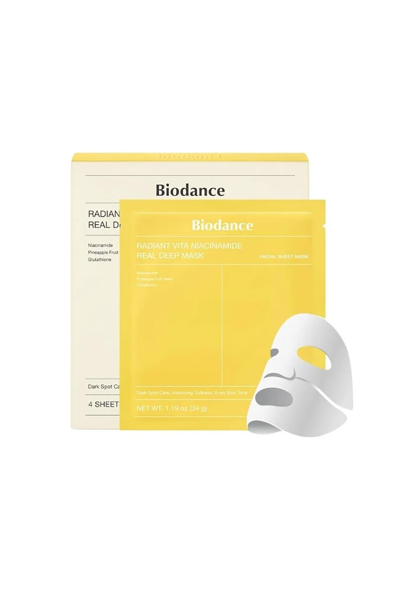 Biodance Radiant Vita Niacinamide Real Deep Mask - Μάσκα Για Λάμψη 34 gr - 8809891184583