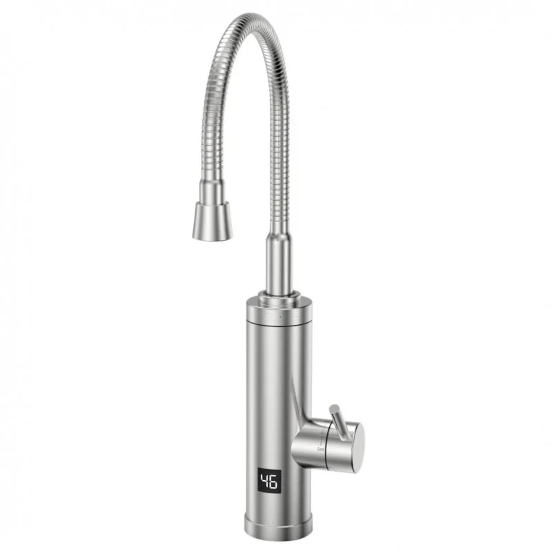 Θερμοσίφωνας ELITE EHSD-2571, Μεταλλικός, Περιστροφή 360°, Ψηφιακή οθόνη, IPX4, Ασημί