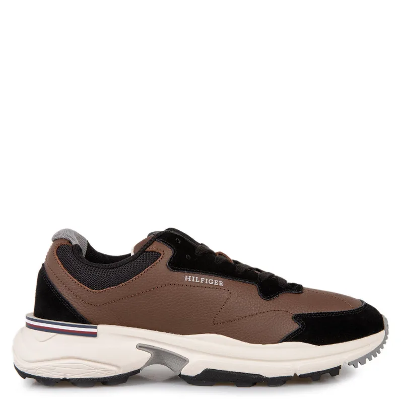 Ανδρικά Δερμάτινα Sneakers Tommy Hilfiger FM0FM05331 GV0 Καφέ