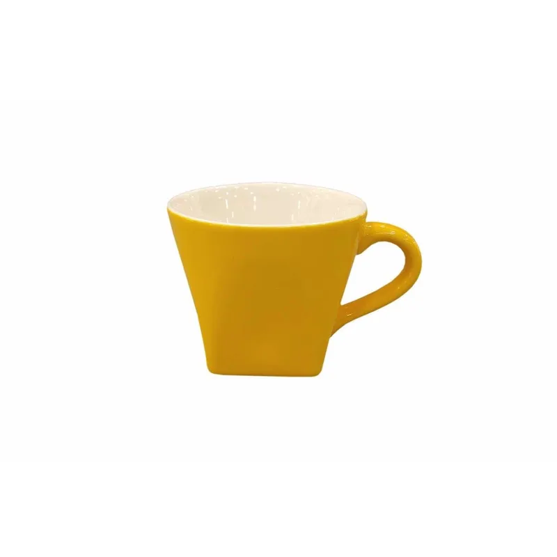 Φλυτζάνι Cappuccino Πορσελάνης Κίτρινο Must Art Et Lumiere 250ml 06657 (Σετ 2 Τεμάχια) (Υλικό: Πορσελάνη, Χρώμα: Κίτρινο ) - Art Et Lumiere - lumiere_06657