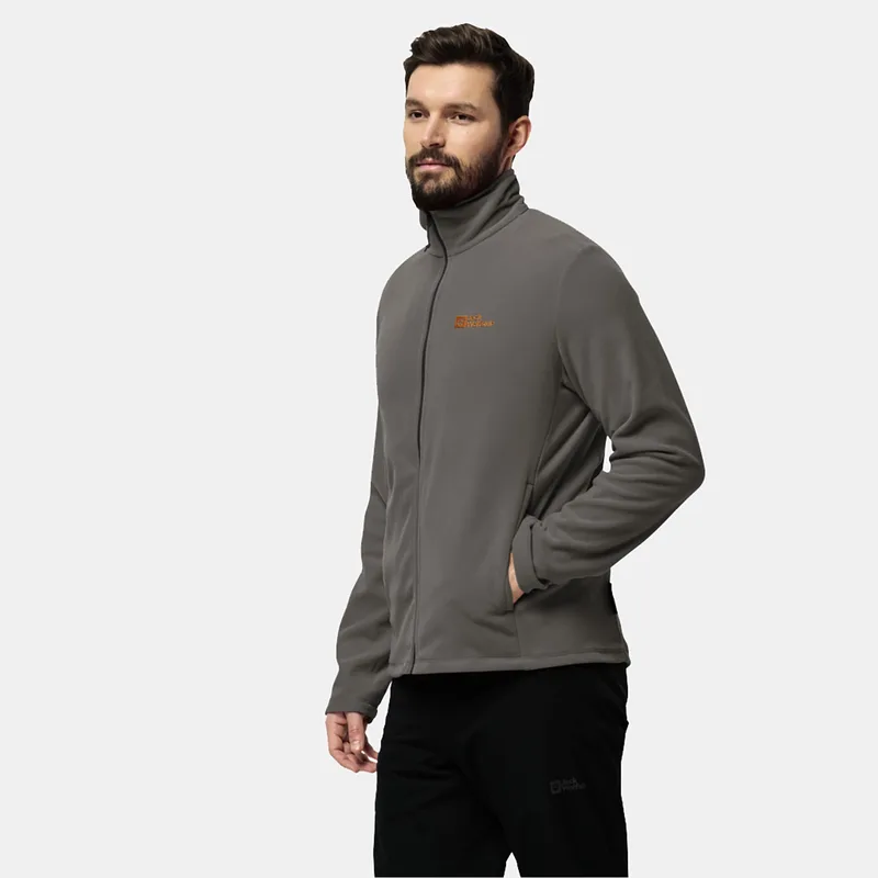 JACK WOLFSKIN TAUNUS FULL-ZIP FLEECE JACKET ΓΚΡΙ