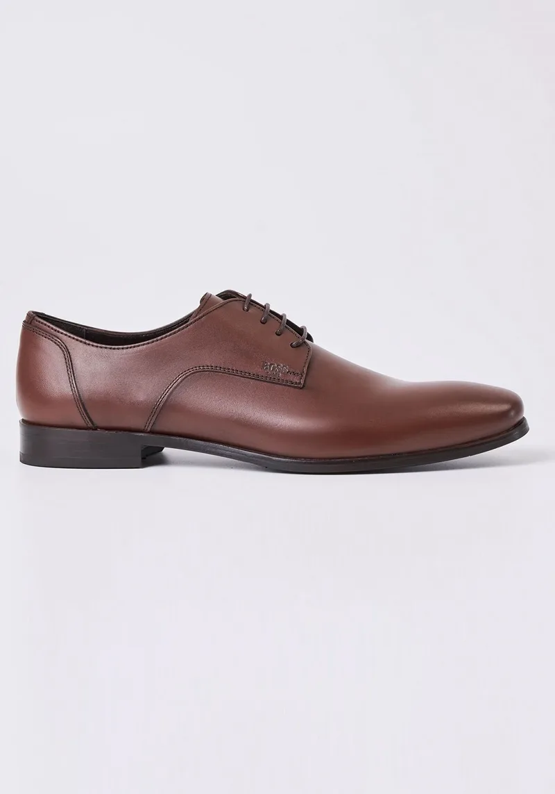 BOSS Shoes Δερμάτινα Δετά Παπούτσια - 4972 Red Brown Paris