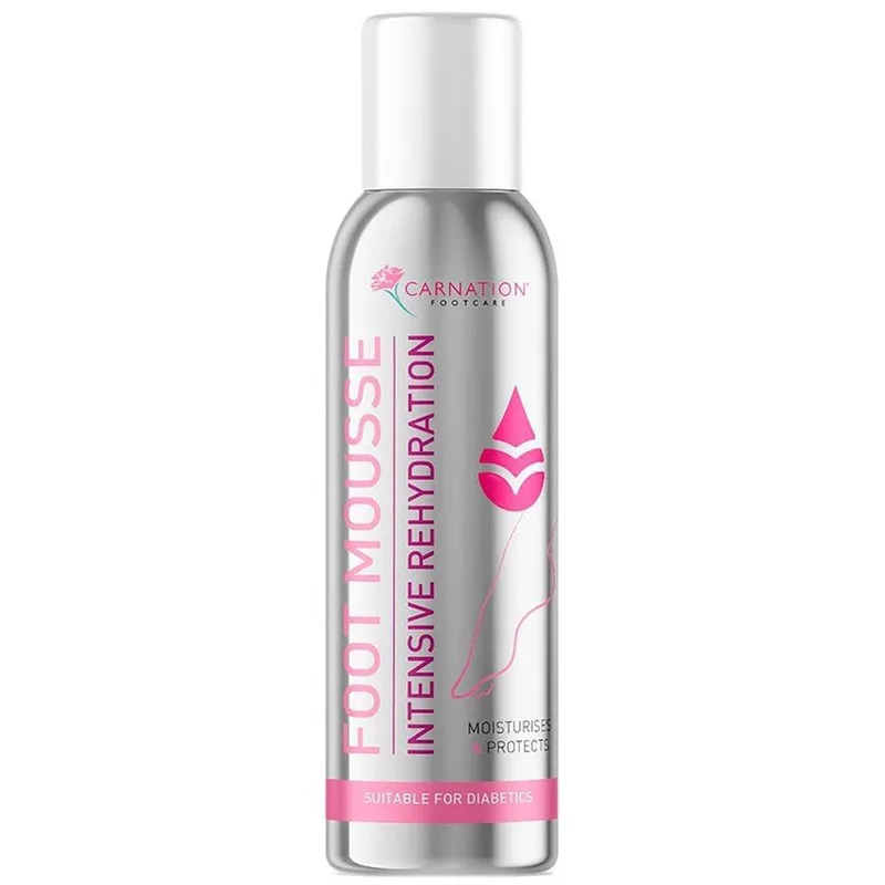 Carnation Footcare Intensive Rehydration Foot Mousse Ενυδατικός Αφρός Ποδιών Εμπλουτισμένος με 12.5% Ουρία 150ml