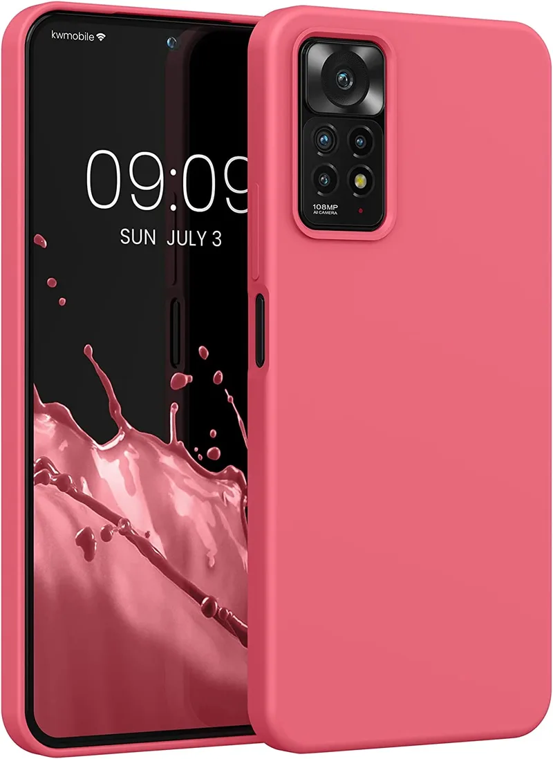 KWmobile Soft Slim Flexible Rubber Cover - Θήκη Σιλικόνης Xiaomi Redmi Note 11 Pro / Redmi Note 12 Pro 4G - Neon Coral (57373.103)