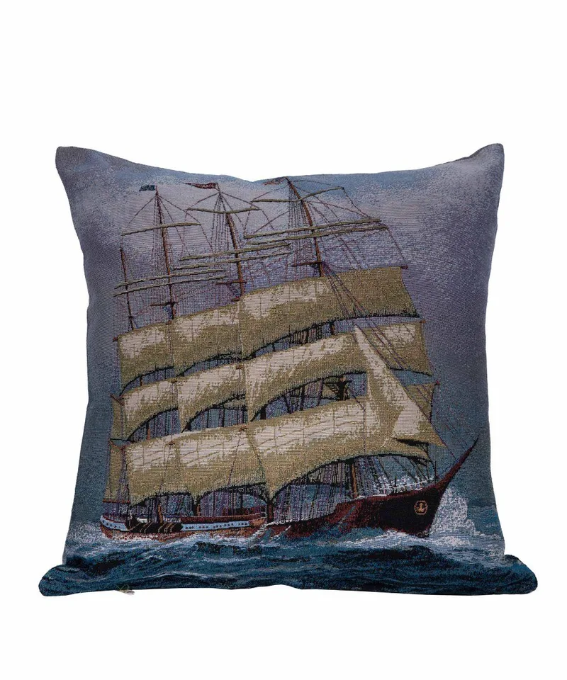 Μαξιλαροθήκη Διακόσμησης Silk Fashion Καράβι2 45x45
