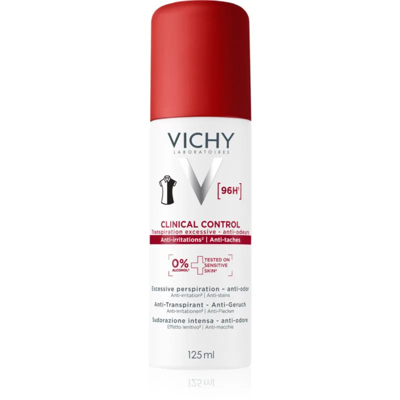 Vichy Clinical Control αποσμητικό σε σπρέι για την αντιμετώπιση της υπερβολικής εφίδρωσης 125 ml