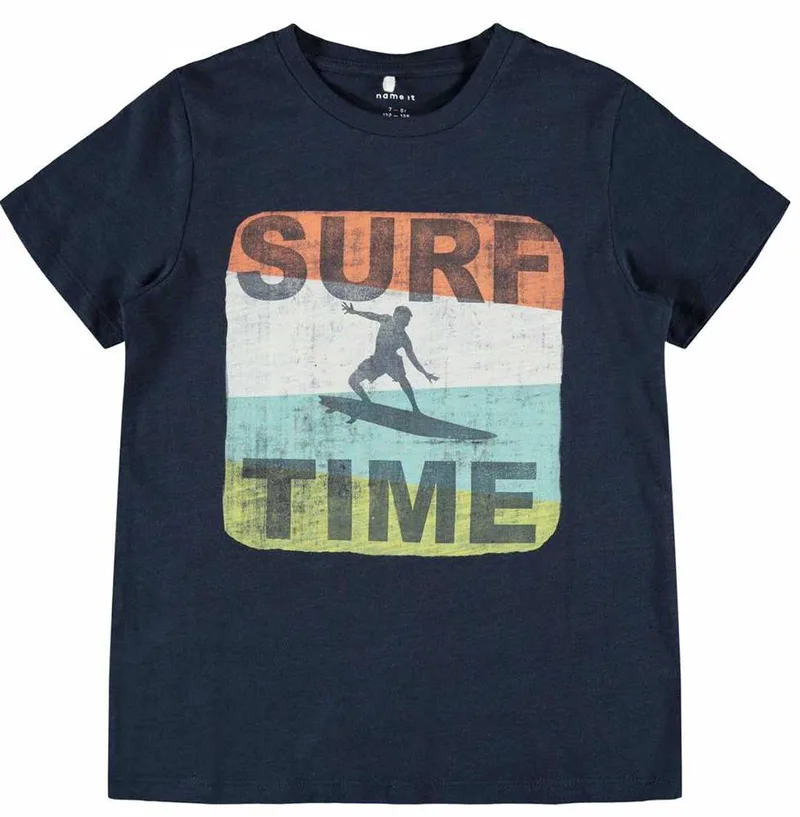 T-SHIRT NAME IT 13190479 NKMJAIDEN SS TOP BOX ΣΚΟΥΡΟ ΜΠΛΕ (122-128 CM)-(7-8 ΕΤΩΝ)