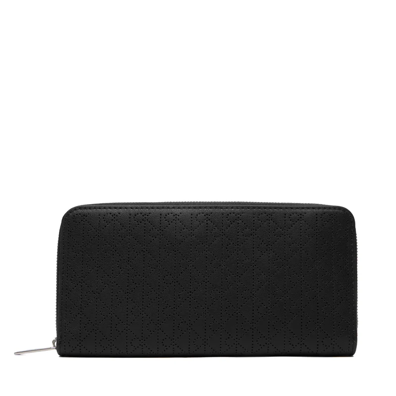 Πορτοφόλι Calvin Klein Emblem Aop Perfor Lg Zip Around LV04F1151G Μαύρο