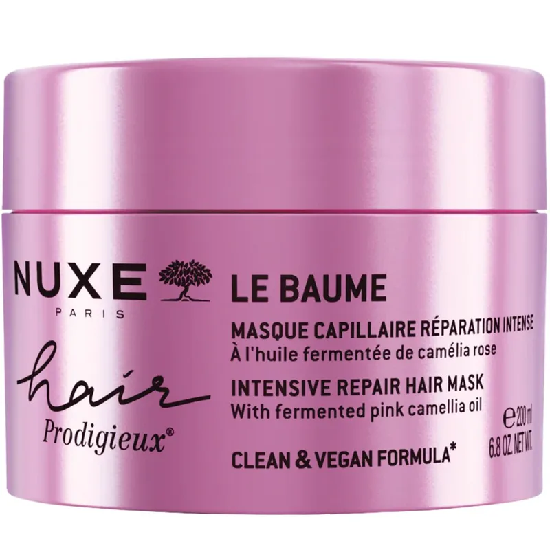 Nuxe Le Baume Prodigieux Intensive Repair Hair Mask Μάσκα Μαλλιών Εντατικής Επανόρθωσης με Εκχύλισμα Ελαίου Ρόζ Καμέλιας 200ml