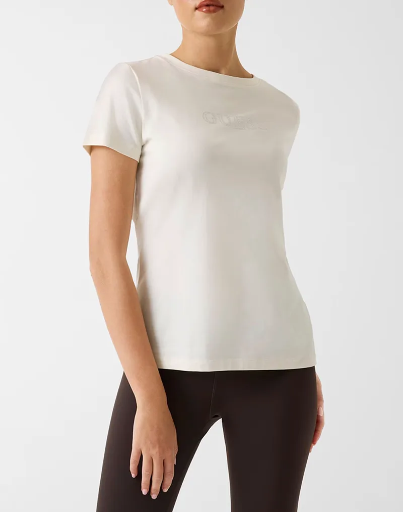 GUESS BRIANA SS T-SHIRT ΜΠΛΟΥΖΑ ΓΥΝΑΙΚΕΙΟ V3BI11J1314-G9L9 Biege