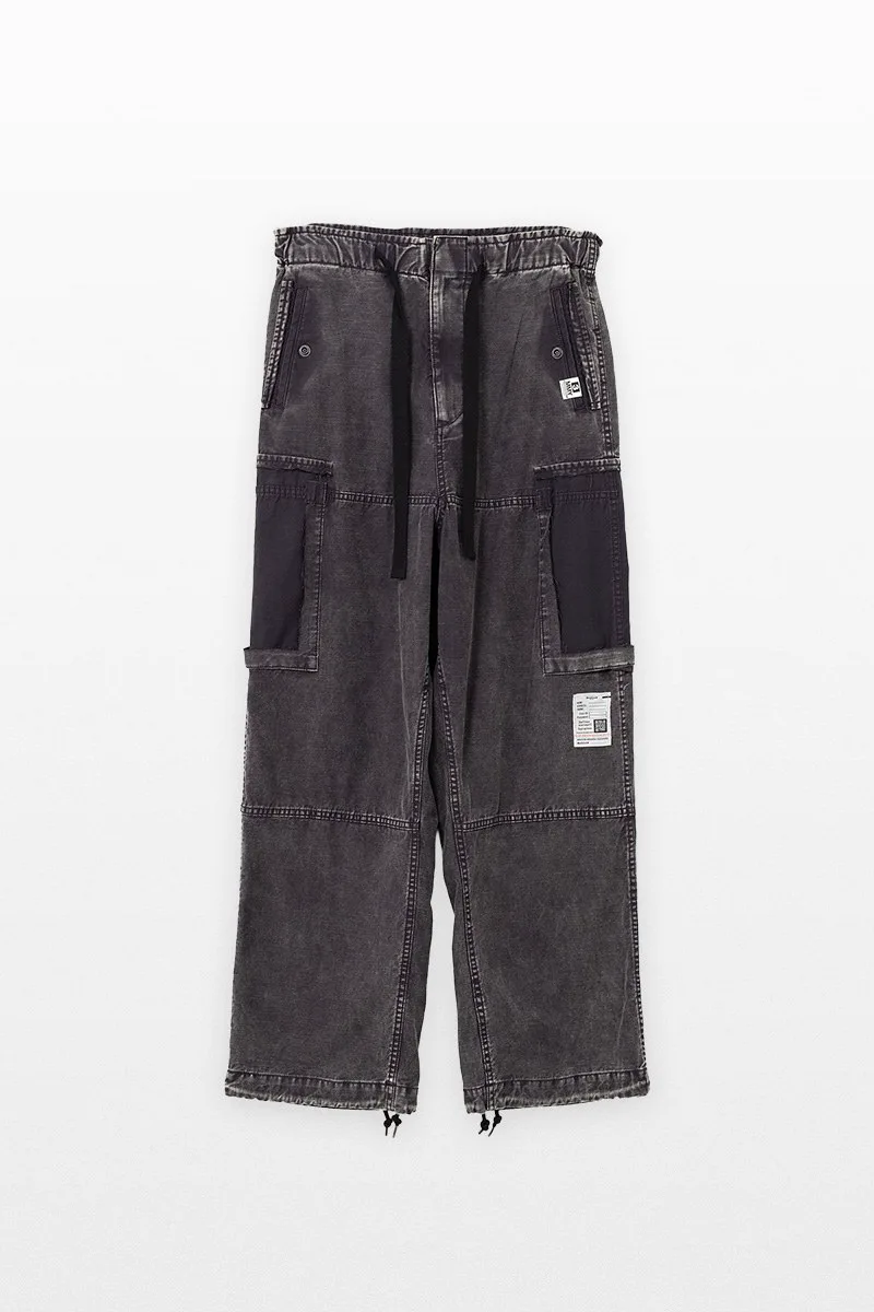MAISON MIHARA YASUHIRO Ανδρικό Μαύρο Cotton Satin Cargo Pants
