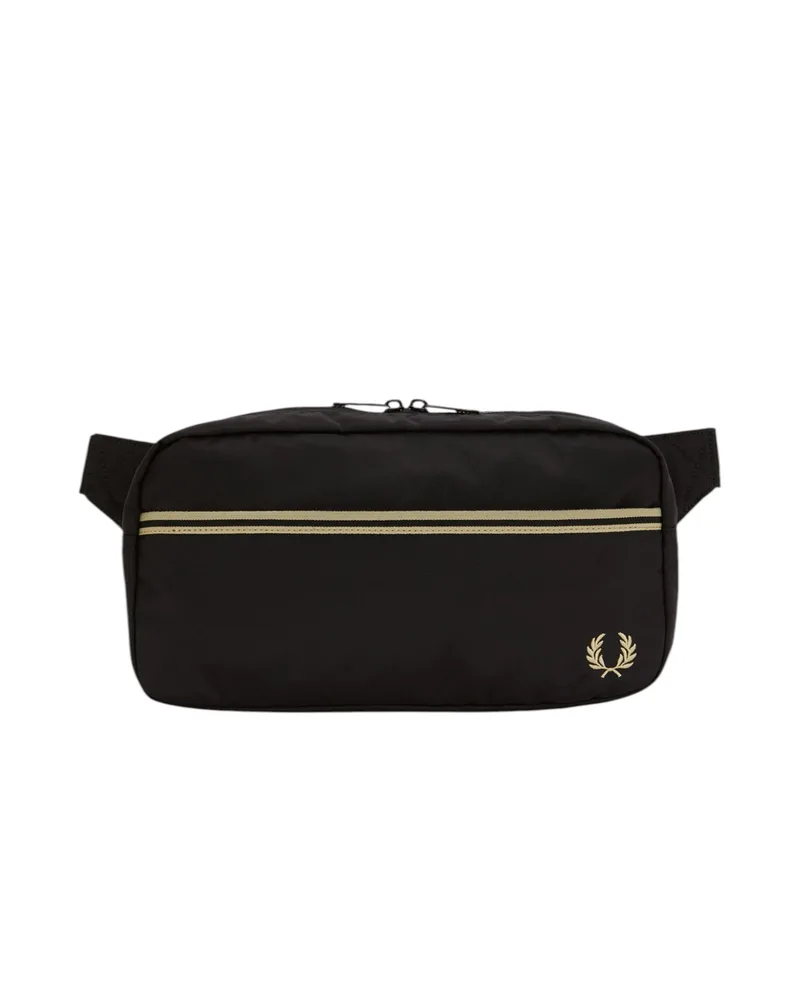 Fred Perry Ανδρική Τσάντα Mέσης Tipped Tape Crossbody Bag L2808-102 Μαύρο