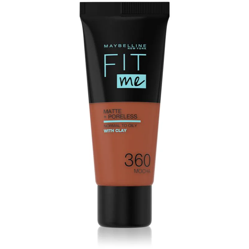 MAYBELLINE NEW YORK Fit Me! Matte+Poreless Ματ μεικ απ για κανονική προς λιπαρή επιδερμίδα απόχρωση 360 Mocha 30 ml