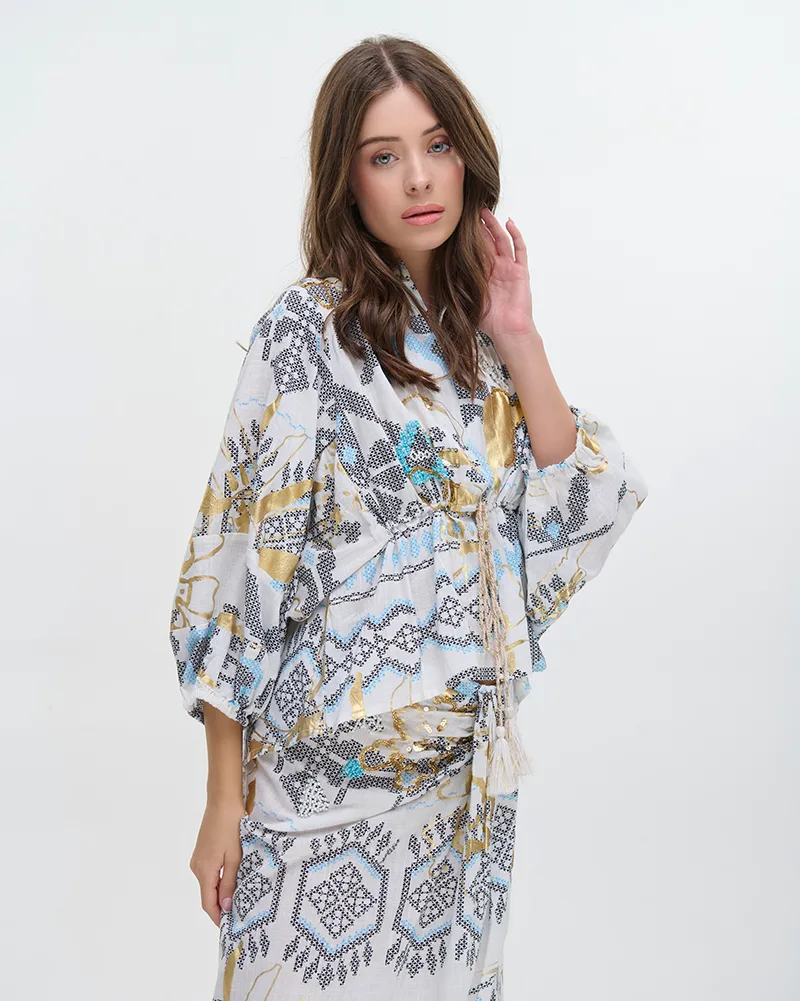 Μπλούζα BLE Boho Με Ethnic Print