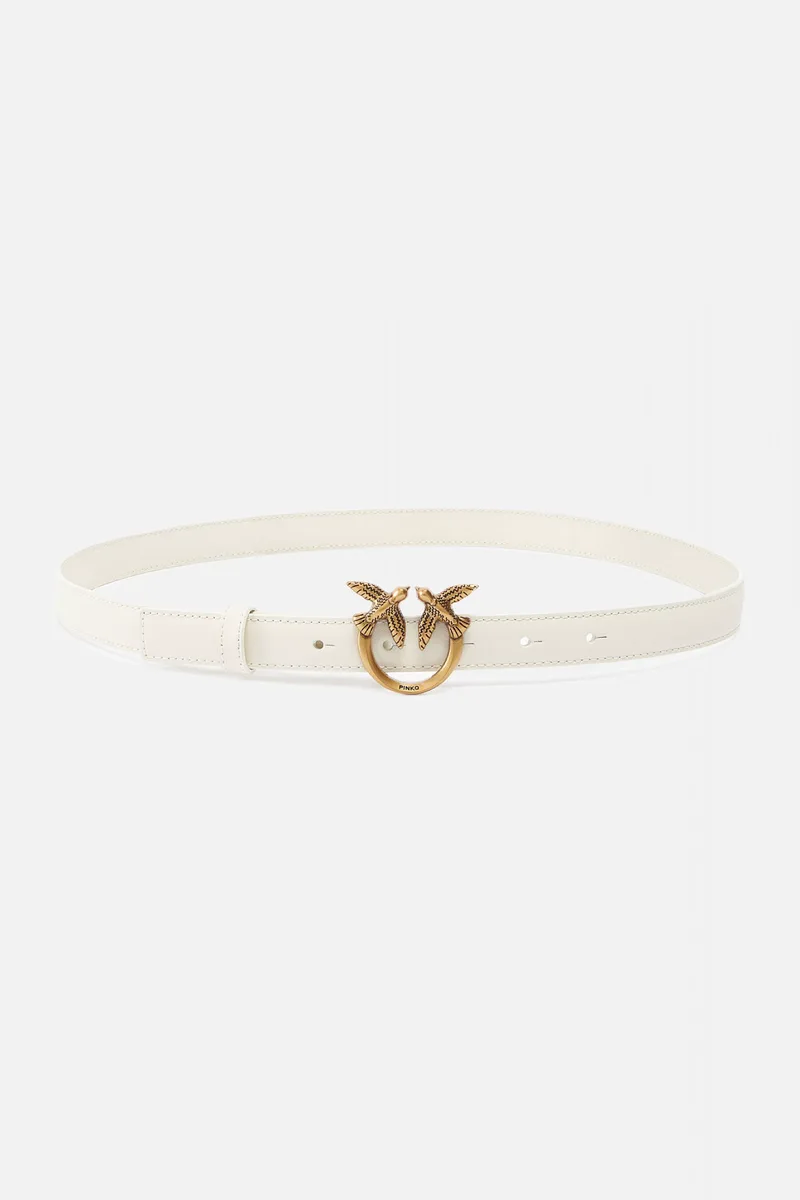 PINKO ΖΩΝΗ LOVE BERRY H2 BELT ΑΓΚΡΑΦΑ ΧΡΥΣΗ-ΛΕΥΚΟ