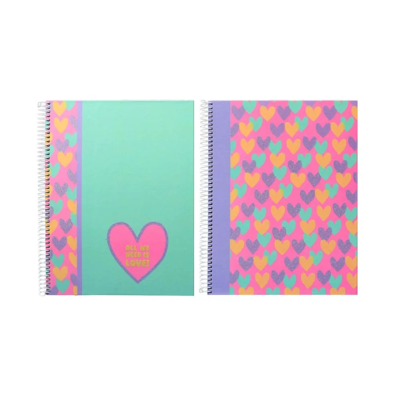 Τετράδιο Σπιράλ Ancor B'Log Hearts A5 80 Φύλλων 124217 (Τυχαία επιλογή)
