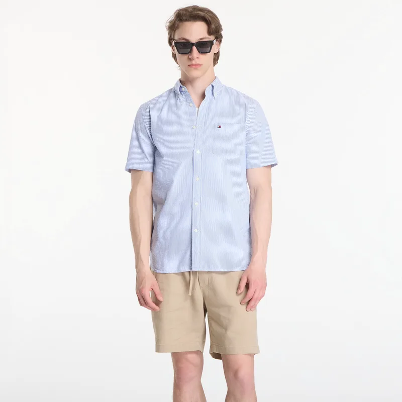 Πουκάμισο Tommy Hilfiger Seersucker Bengal Stripe Shirt Blue Orbit/ Stripe XL