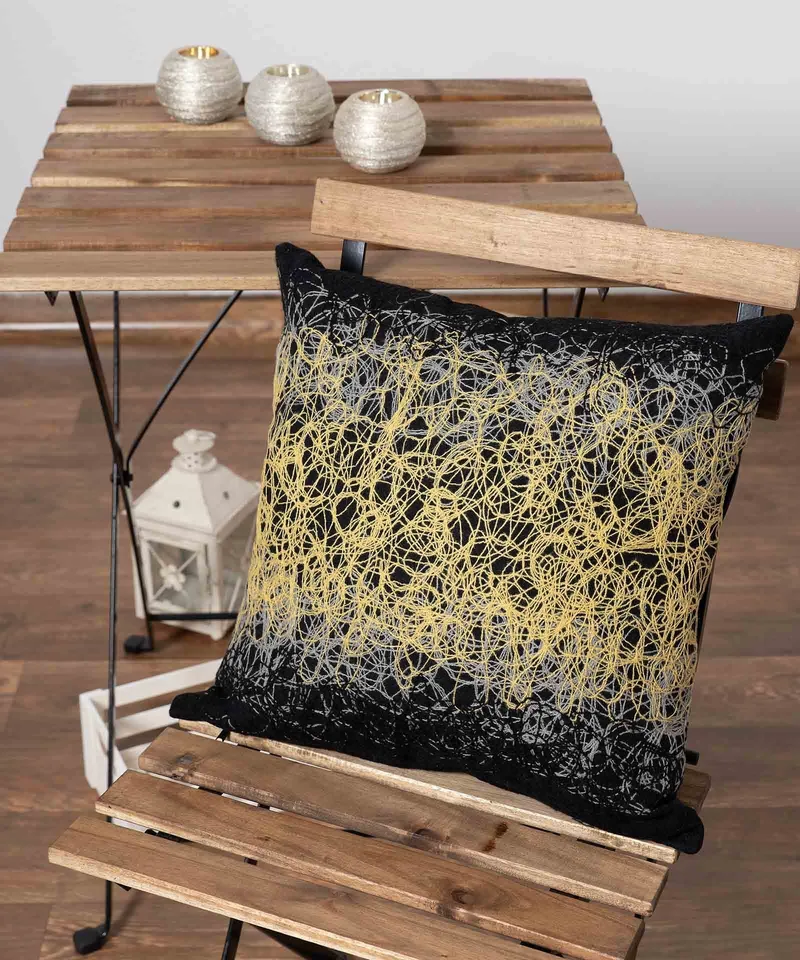 Μαξιλαροθήκη Διακόσμησης Silk Fashion Mk12 Κίτρινο 45x45