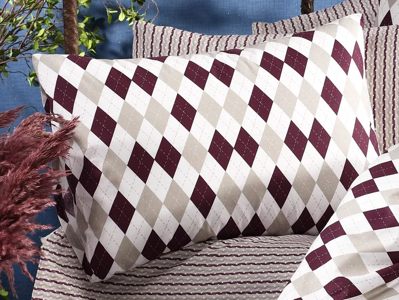 Μαξιλαροθήκη Φανελένια 50x70εκ. Εμπριμέ Diamond 326 Burgundy Dimcol (Ύφασμα: Φανέλα, Χρώμα: Μπορντώ ) - DimCol - 1935853141532623