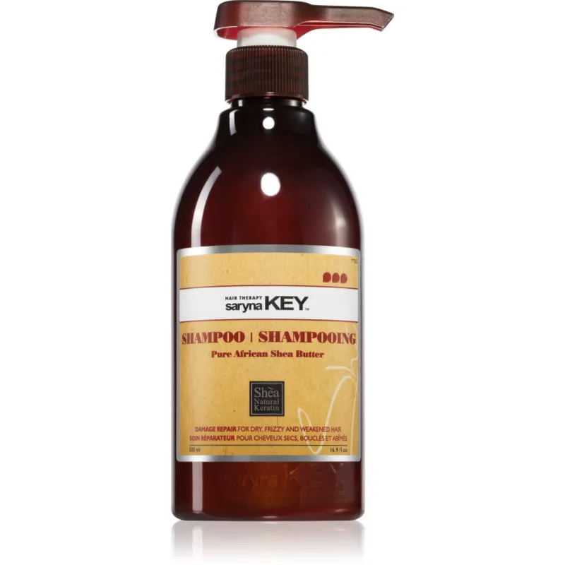 Saryna Key Pure African Shea Butter Damage Repair σαμπουάν για ξηρά μαλλιά με βούτυρο καριτέ 500 ml