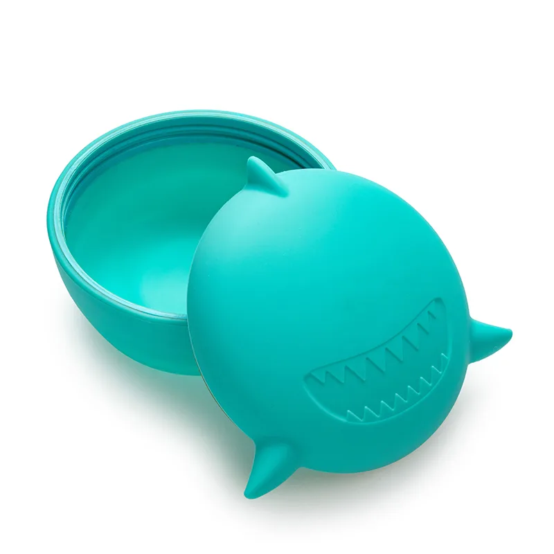 Μπωλ Με Καπάκι Σιλικόνης Shark Τυρκουάζ 350ml Melii MEL12800 (Υλικό: Σιλικόνη, Χρώμα: Τυρκουάζ) - Melii - MEL12800
