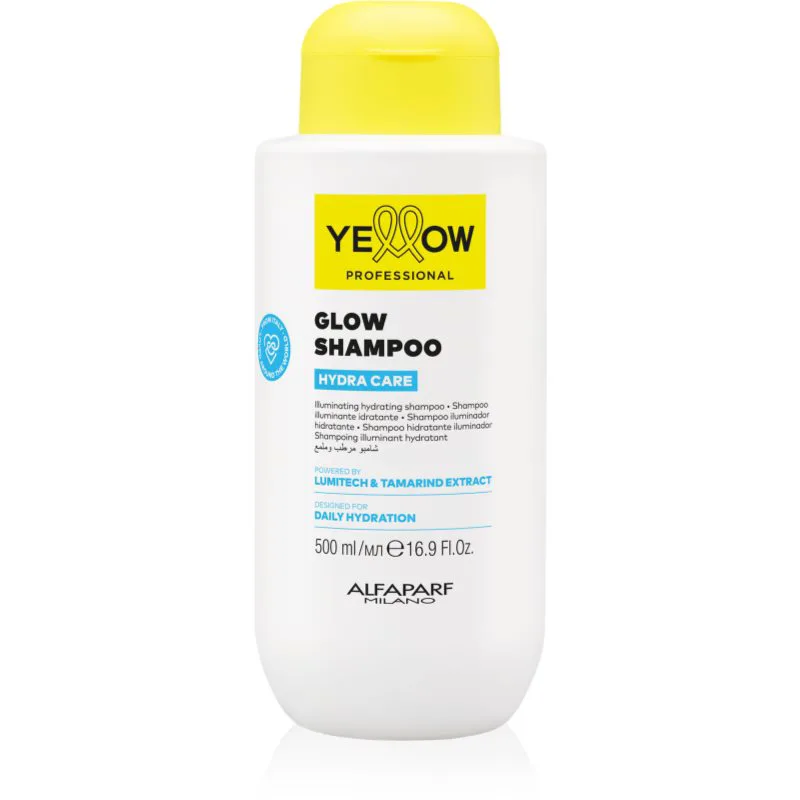 Yellow Professional Hydra Care Glow Shampoo ενυδατικό σαμπουάν για όλους τους τύπους μαλλιών 500 ml