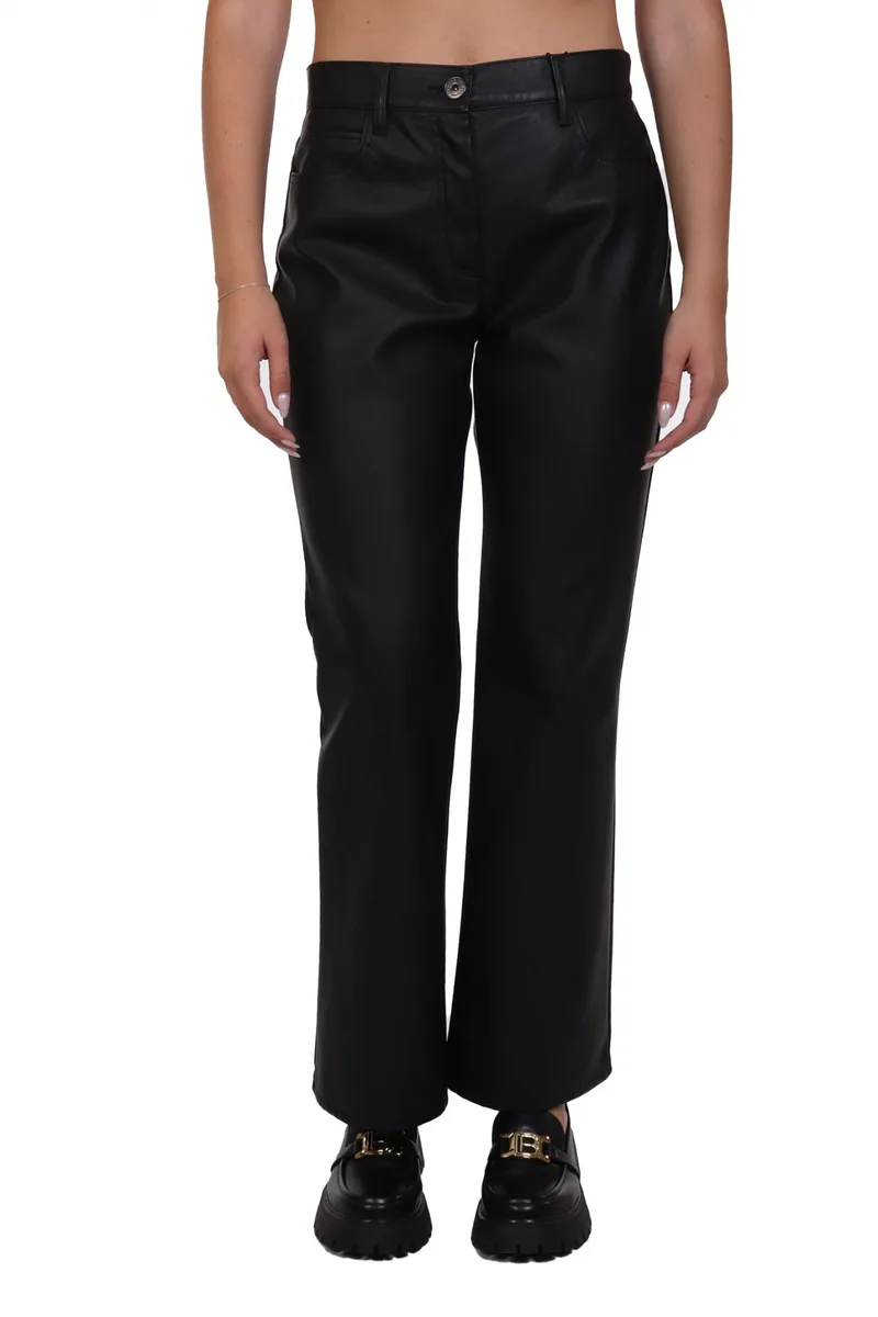 MAX MARA WEEKEND ΠΑΝΤΕΛΟΝΙ CALIFFO FAUX LEATHER ΜΑΥΡΟ