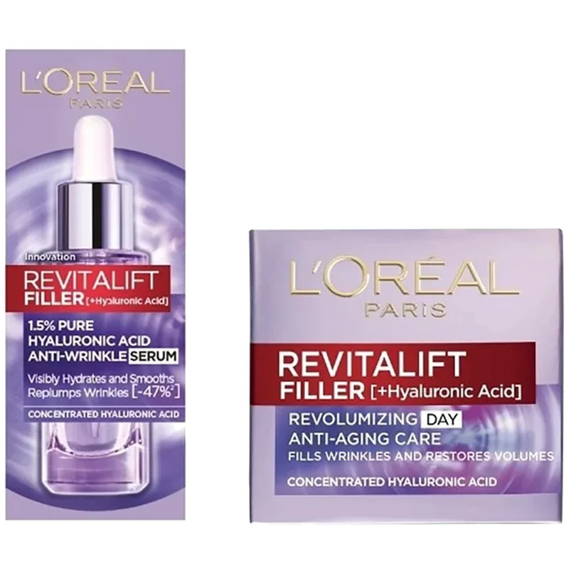 L'Oreal Paris Promo Revitalift Filler Day Cream 50ml & Revitalift Filler Dropper Αντιρυτιδικός Ορός 30ml