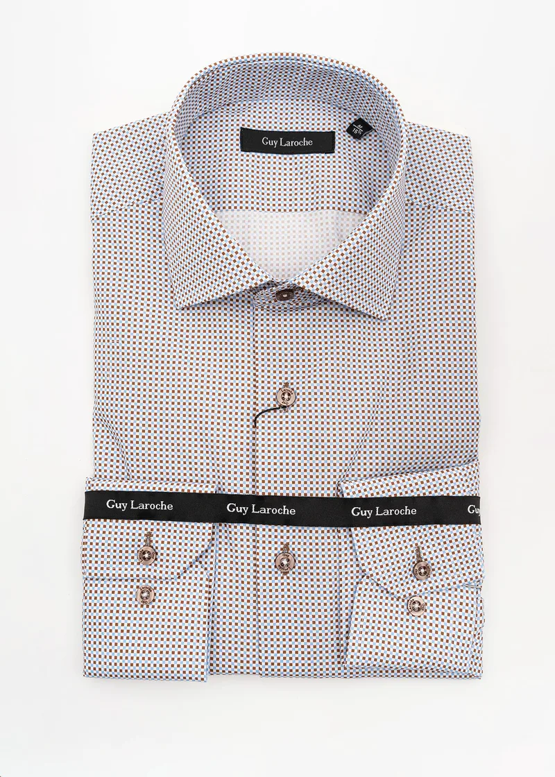 Guy Laroche Πουκάμισο της σειράς Print - GLDS18713 CL 5 Brown