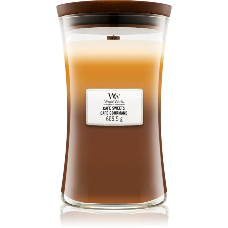 Woodwick Trilogy Café Sweets αρωματικό κερί με ξύλινο φιτίλι 609.5 γρ