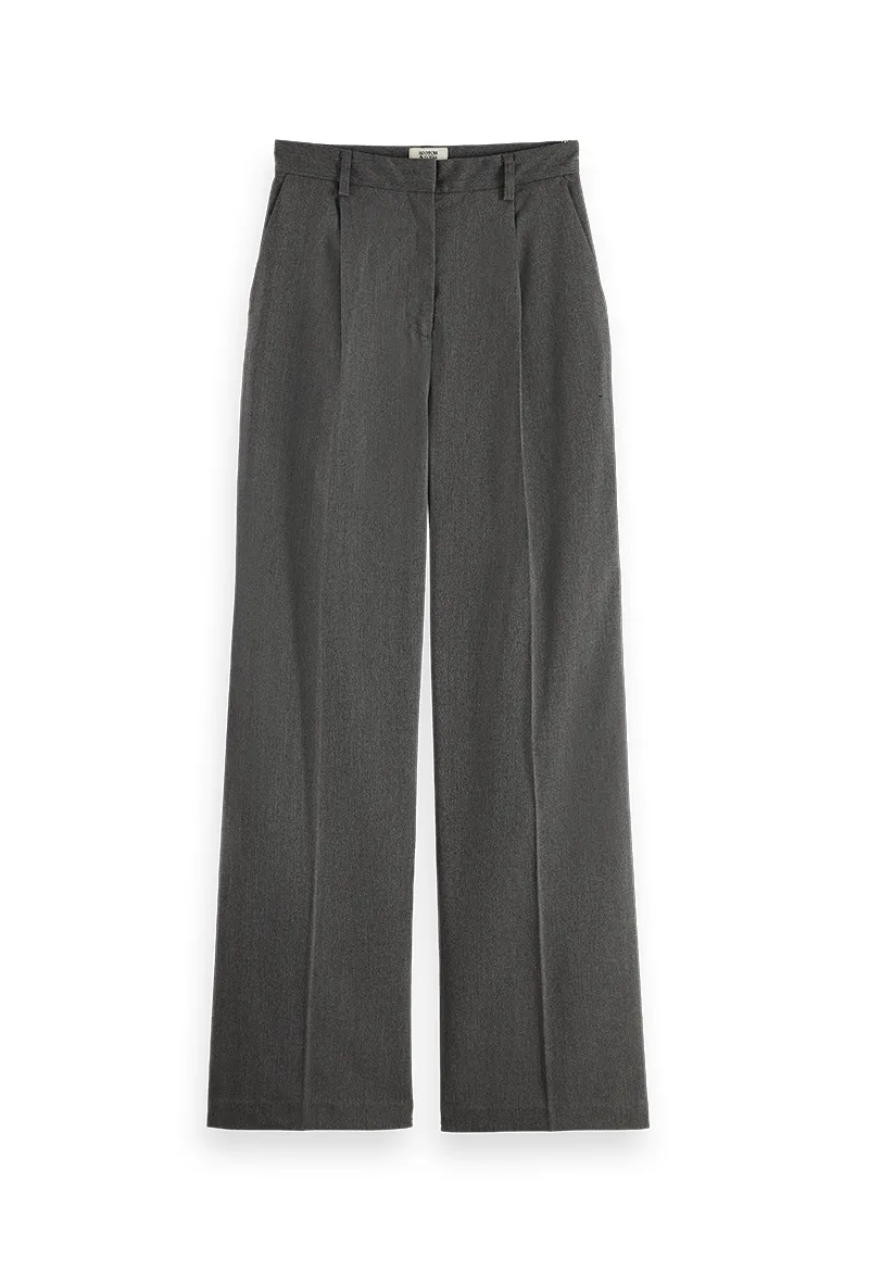 ΓΥΝΑΙΚΕΙΟ ΠΑΝΤΕΛΟΝΙ ROSE HIGH RISE WIDE LEG HERRINGBONE SCOTCH & SODA ΚΑΝΟΝΙΚΗ ΓΡΑΜΜΗ ΑΝΘΡΑΚΙ