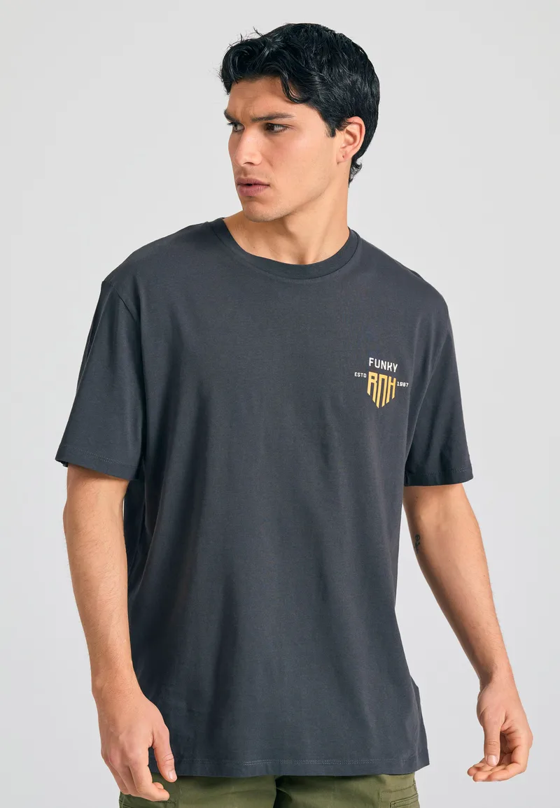 Relaxed t-shirt με graphic τύπωμα στην πλάτη