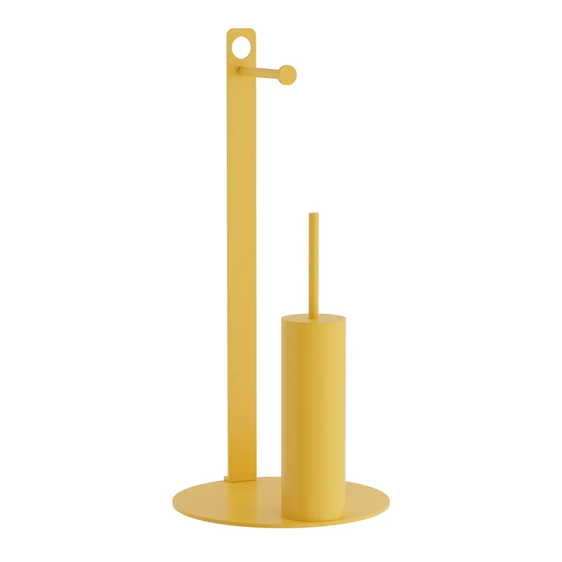 Πιγκάλ Με Χαρτοθήκη Ανοξείδωτο Matt Yellow Pam & Co Φ28x60εκ. 4-400-603 (Υλικό: Ανοξείδωτο, Χρώμα: Κίτρινο ) - Pam & Co - 4-400-603