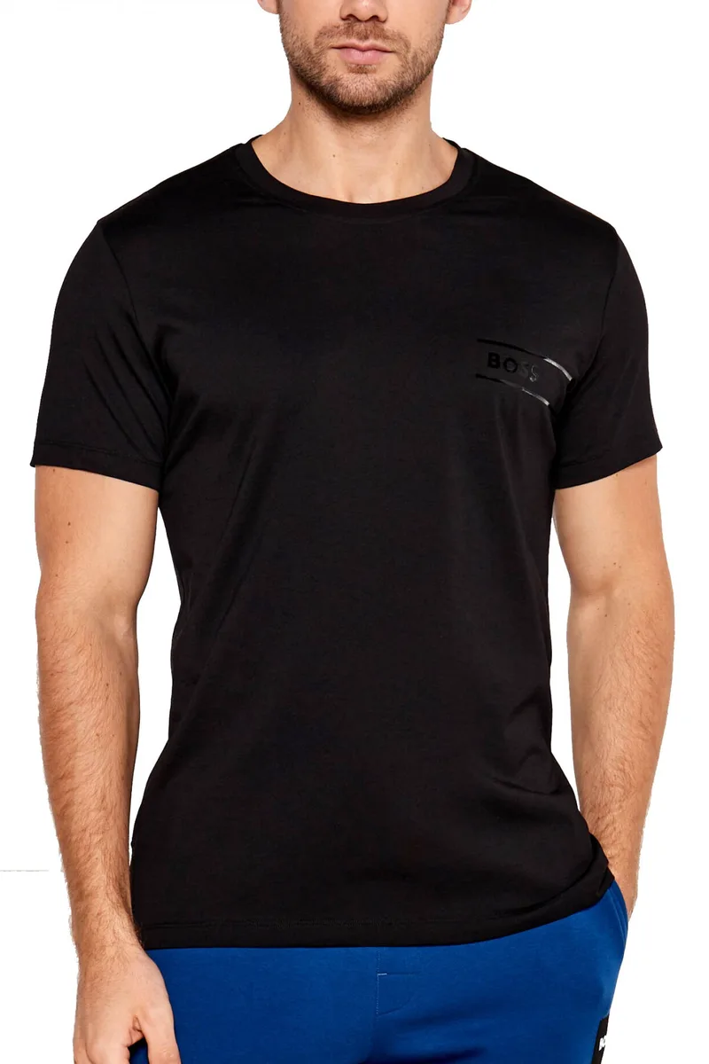 BOSS ΕΣΩΡΟΥΧΟ T-SHIRT RN CREW NECK ΜΑΥΡΟ