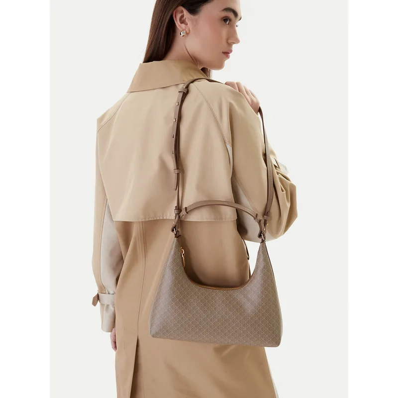 Τσάντα Calvin Klein Emblem Aop Conv Shoulder Bag LV04F3298G Μπεζ