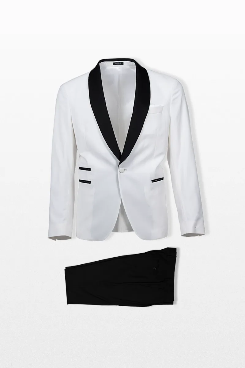 BRERAS Ανδρικό Λευκό Suit in White/Black