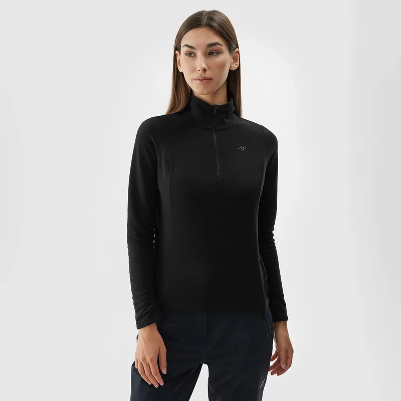 4F WOMEN'S THERMOACTIVE FLEECE UNDERWEAR TOP ΜΑΥΡΟ