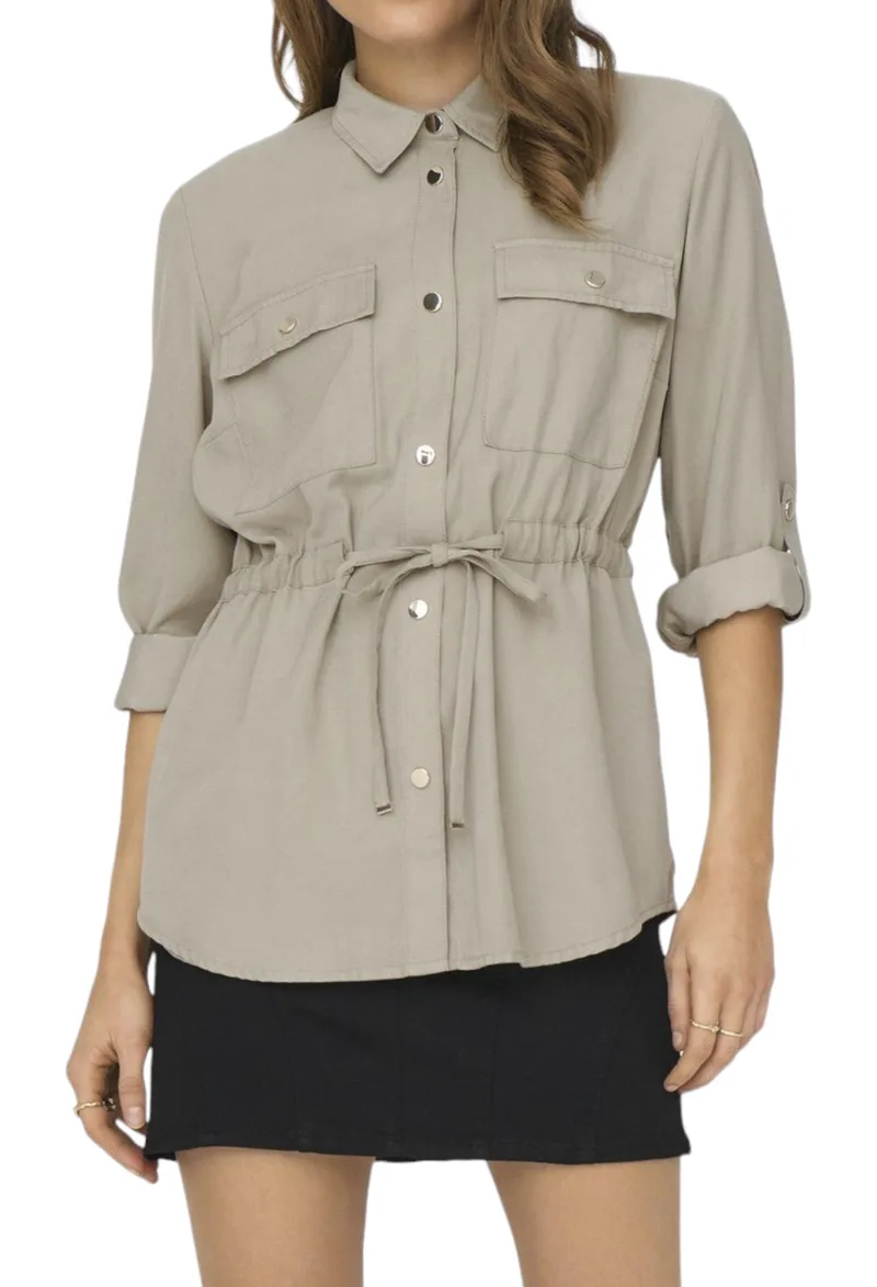 Μπουφάν Only Onlaris Life 4/5 Fem Cargo Cc 15310852-Pure Cashmere Γυναικείο