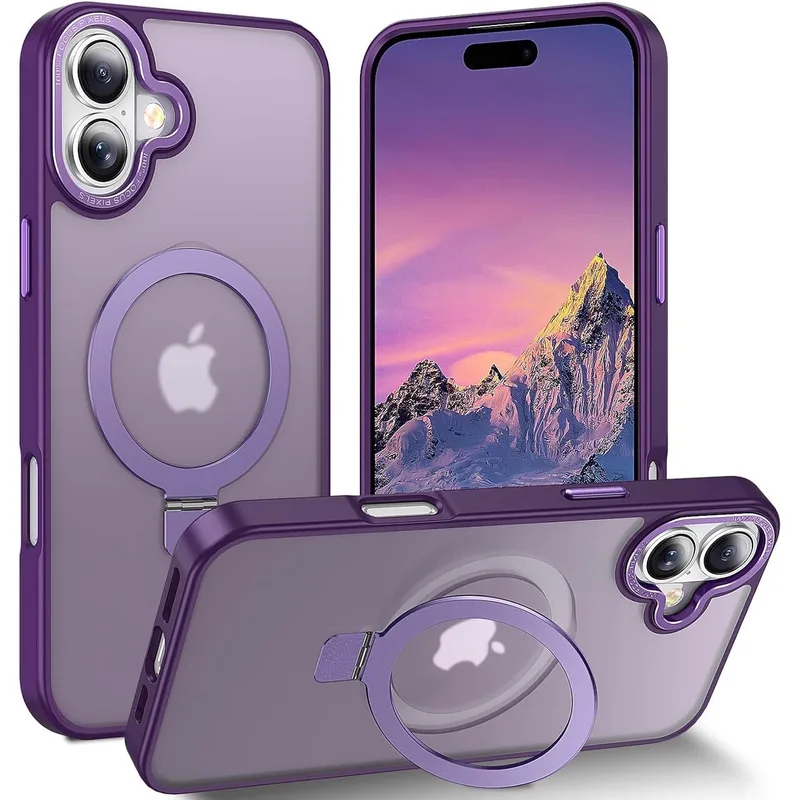 Θήκη Orso Ostand Hybrid Focus Frosted Purple iPhone 16