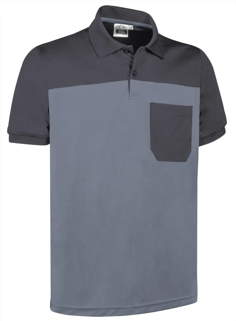 Κοντομάνικο Polo Shirt TYPHOON Valento POVATYPGG Smoke Grey-Charcoal Grey