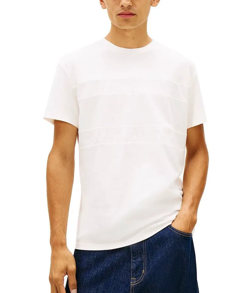 Ανδρικό T-shirt Μπεζ Tommy Jeans DM0DM22312-YBH