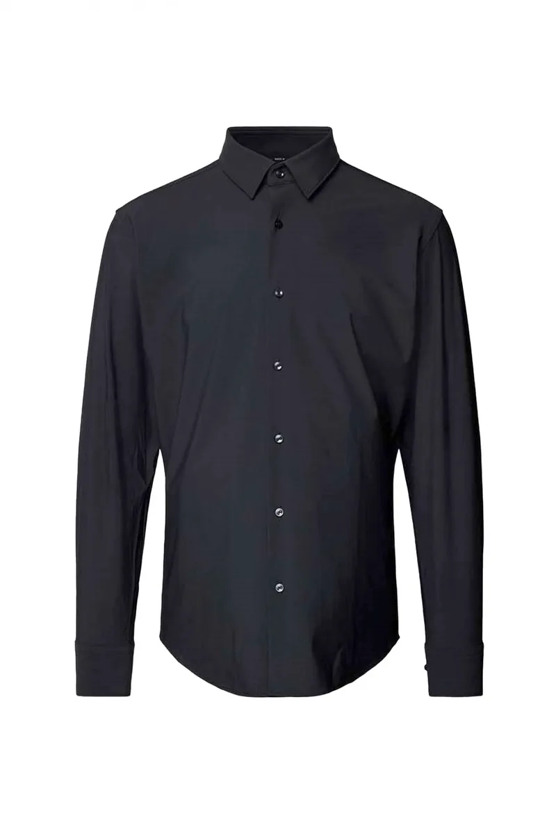 BOSS PERFORMANCE ΠΟΥΚΑΜΙΣΟ REGULAR FIT P-JOE-S-K-261 ΜΑΥΡΟ