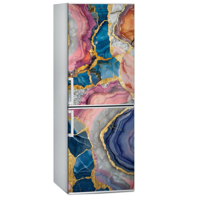 Αυτοκόλλητο ψυγείου PASTEL AND GOLD MARBLE