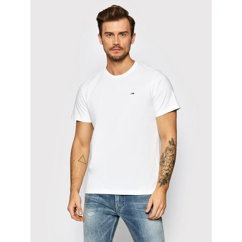 Tommy Jeans T-Shirt Classic DM0DM09598 Λευκό Regular Fit