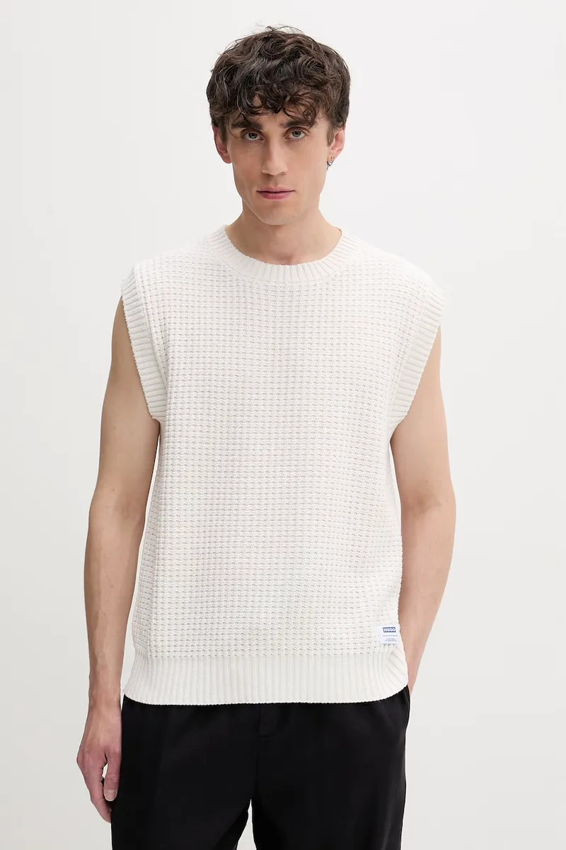 HUGO Blue γιλέκο ανδρικό με βαμβάκι Spuro