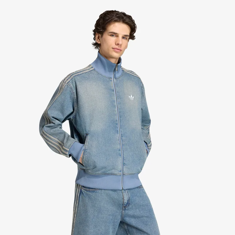Μπουφάν adidas Firebird Adicolor Denim Track Top Jacket Worn Blue Denim M